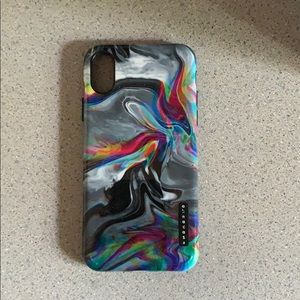 iPhone XS marble holographic case